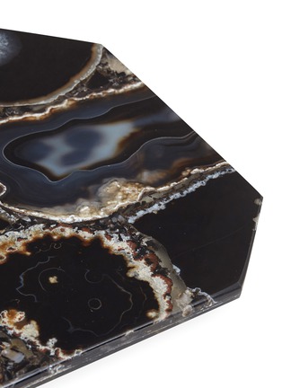Detail View - Click To Enlarge - LANE CRAWFORD - x Stoned Crystals rectangle tray – Obsidian