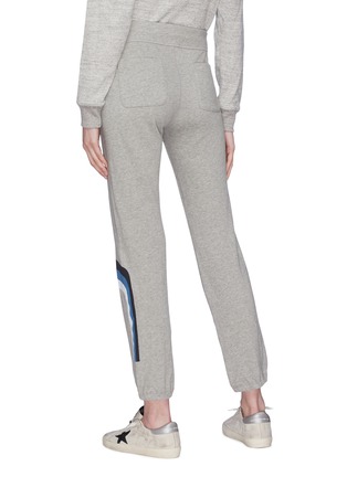 Back View - Click To Enlarge - JAMES PERSE - Stripe graphic print outseam sweatpants
