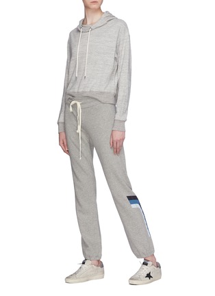 Figure View - Click To Enlarge - JAMES PERSE - Stripe graphic print outseam sweatpants