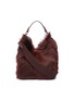 Main View - Click To Enlarge - ANYA HINDMARCH - 'Build A Bag' mini shearling and leather crossbody bag