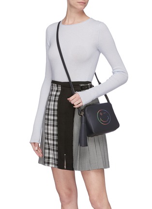 Figure View - Click To Enlarge - ANYA HINDMARCH - 'Rainbow Wink' leather crossbody bag