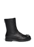 Main View - Click To Enlarge - JIMMY CHOO - 'Hatcher' crystal toe leather combat boots