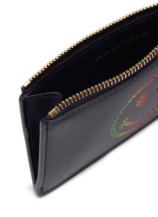 Detail View - Click To Enlarge - ANYA HINDMARCH - 'Rainbow Wink' leather zip card key case