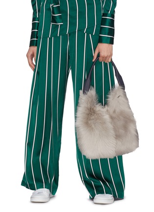 Figure View - Click To Enlarge - ANYA HINDMARCH - 'Build A Bag' small shearling and leather crossbody bag