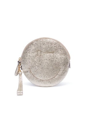 Main View - Click To Enlarge - ANYA HINDMARCH - 'Chubby Wink' metallic leather clutch