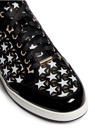Detail View - Click To Enlarge - JIMMY CHOO - 'Miami' star perforated patent leather sneakers