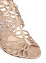 Detail View - Click To Enlarge - JIMMY CHOO - 'Fyonn' crystal hot fix caged suede sandals