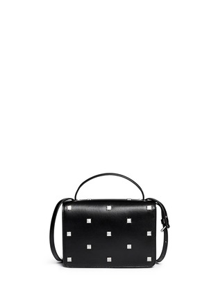 Back View - Click To Enlarge - JIMMY CHOO - 'Rebel' stud small leather crossbody bag