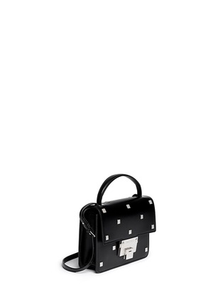 Front View - Click To Enlarge - JIMMY CHOO - 'Rebel' stud small leather crossbody bag
