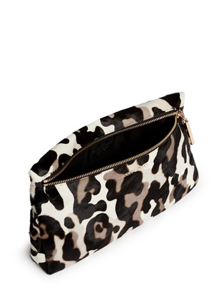 Detail View - Click To Enlarge - JIMMY CHOO - 'Zena' camouflage print pony hair clutch