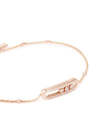 Detail View - Click To Enlarge - MESSIKA - 'Baby Move Pavé' diamond 18k rose gold bracelet