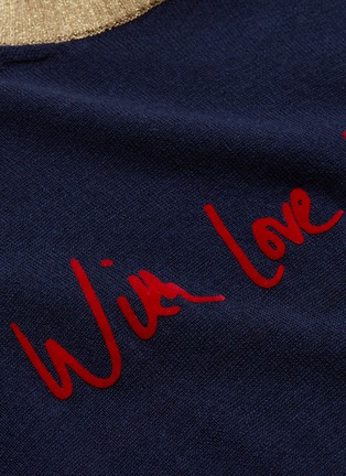  - ÊTRE CÉCILE - 'With Love from Paris' slogan velvet flock print sweater
