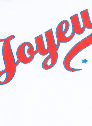  - ÊTRE CÉCILE - 'Joyeux' slogan print ringer T-shirt
