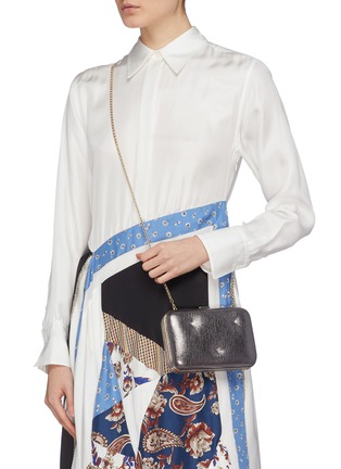 Figure View - Click To Enlarge - ANYA HINDMARCH - 'Chubby Frame' quilted crinkled nappa leather clutch