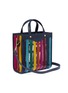 Detail View - Click To Enlarge - ANYA HINDMARCH - Metallic rainbow stripe PVC tote