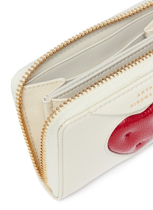  - ANYA HINDMARCH - 'Chubby Heart' small naplack leather zip around wallet