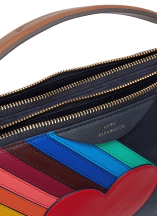 Detail View - Click To Enlarge - ANYA HINDMARCH - 'Soft Stack' rainbow heart leather crossbody bag