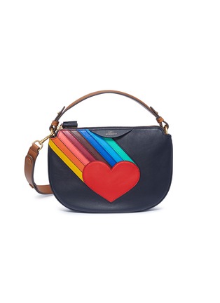 Main View - Click To Enlarge - ANYA HINDMARCH - 'Soft Stack' rainbow heart leather crossbody bag