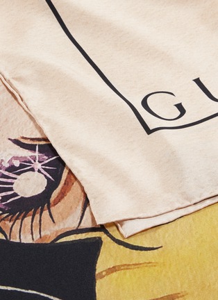 Detail View - Click To Enlarge - GUCCI - 'Viva! Volleyball' graphic print silk twill scarf