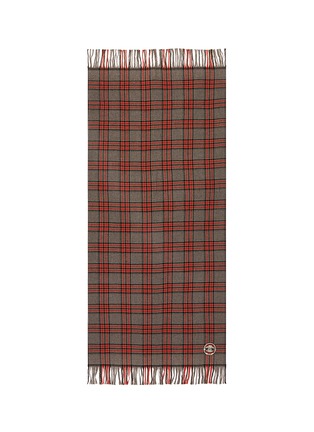 Main View - Click To Enlarge - GUCCI - Logo badge houndstooth check plaid scarf