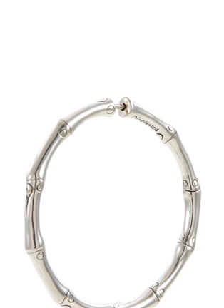 Detail View - Click To Enlarge - JOHN HARDY - 'Bamboo' silver medium hoop earrings
