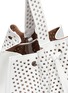 Detail View - Click To Enlarge - ALAÏA - Grommet leather bucket bag