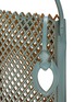 Detail View - Click To Enlarge - ALAÏA - Micro stud diamond lasercut leather crossbody bag