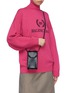 Figure View - Click To Enlarge - BALENCIAGA - 'Etui' logo embossed leather phone crossbody bag