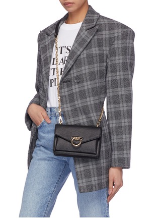 Figure View - Click To Enlarge - REBECCA MINKOFF - 'Jean' metal ring leather crossbody bag