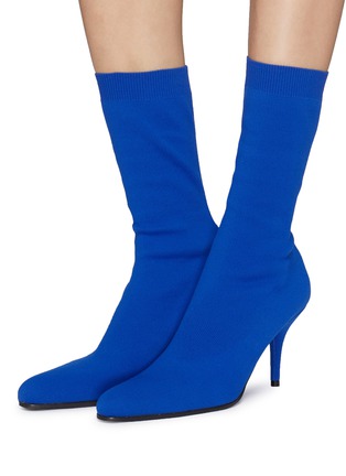 Figure View - Click To Enlarge - BALENCIAGA - Stretch rib knit sock boots