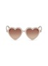 Main View - Click To Enlarge - SONS + DAUGHTERS - 'Lola' heart frame acetate kids sunglasses