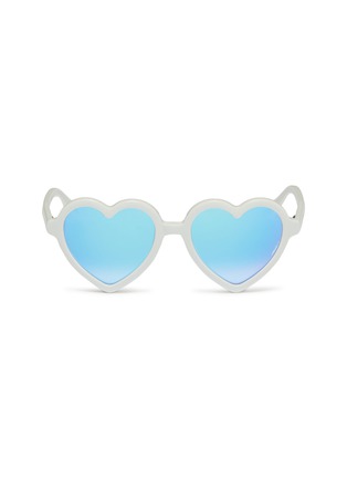 Main View - Click To Enlarge - SONS + DAUGHTERS - 'Lola' heart frame mirror acetate kids sunglasses