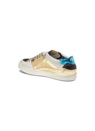 Detail View - Click To Enlarge - P448 - 'A8 Queens' metallic patchwork sneakers