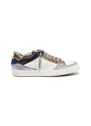 Main View - Click To Enlarge - P448 - Mix panel perforated leather sneakers