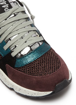 Detail View - Click To Enlarge - P448 - 'A8 Alex' glitter mesh patchwork sneakers
