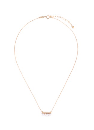 Main View - Click To Enlarge - TASAKI - 'Balance' diamond Akoya pearl 18k yellow gold necklace