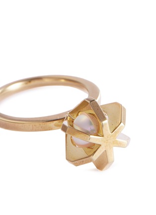 Detail View - Click To Enlarge - TASAKI - 'Stellar' Akoya pearl 18k yellow gold ring