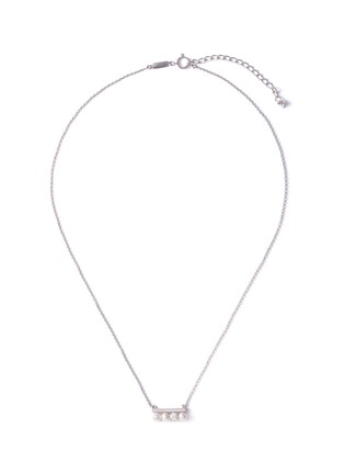 Main View - Click To Enlarge - TASAKI - 'Balance' diamond Akoya pearl 18k white gold necklace