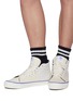 Figure View - Click To Enlarge - VANS - 'Sk8-Hi Lx' leather panel canvas sneakers