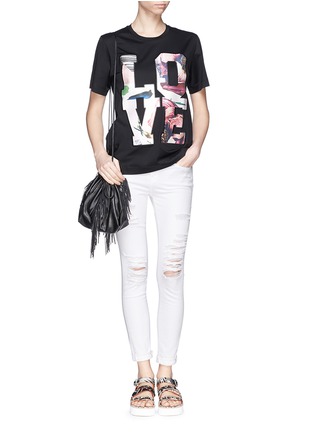 Figure View - Click To Enlarge - MO&CO. EDITION 10 - Love patch print T-shirt