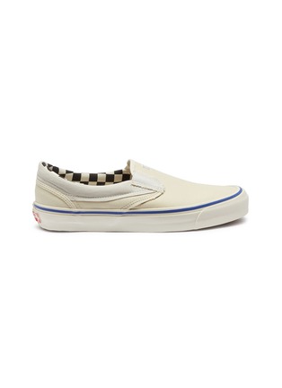Main View - Click To Enlarge - VANS - 'Classic Slip-On' leather panel canvas skates