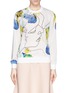 Main View - Click To Enlarge - MO&CO. EDITION 10 - Scribble watercolour print silk top