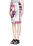 Front View - Click To Enlarge - MO&CO. EDITION 10 - Floral patchwork print pencil skirt