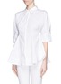 Front View - Click To Enlarge - MO&CO. EDITION 10 - Cotton poplin flare shirt