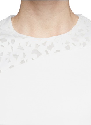 Detail View - Click To Enlarge - MO&CO. EDITION 10 - Floral cutout neoprene top