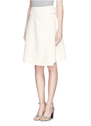 Front View - Click To Enlarge - MO&CO. EDITION 10 - Asymmetric wrap flare skirt