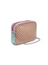 Detail View - Click To Enlarge - GUCCI - Colourblock matelassé leather small crossbody bag