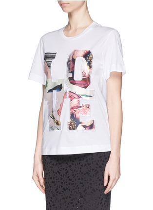 Front View - Click To Enlarge - MO&CO. EDITION 10 - Love patch print T-shirt