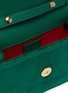 Detail View - Click To Enlarge - GUCCI - 'Broadway' glass crystal logo velvet crossbody bag