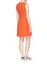 Back View - Click To Enlarge - MO&CO. EDITION 10 - Asymmetric plissé pleat crepe dress
